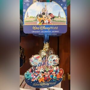 Disney Parks 2026 WDW Storybook Castle Collection Metal Disc Ornament NEW